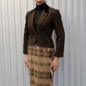 vintage 1970's WOOL FITTED BLAZER jacket S